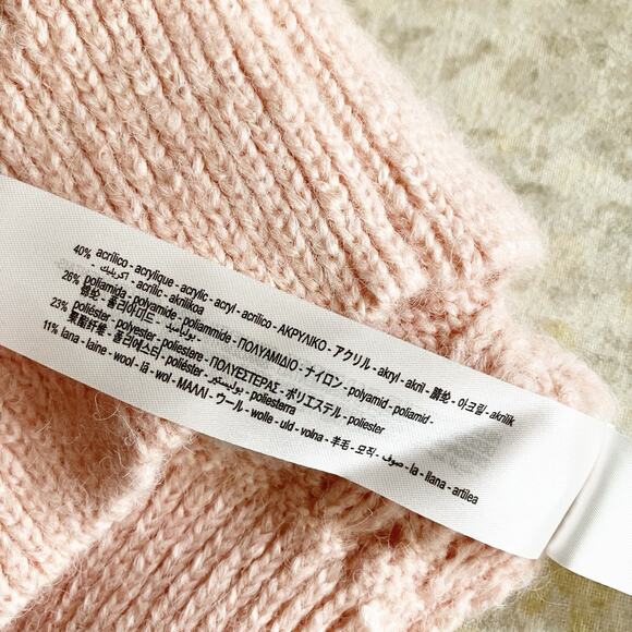 Zara Small Knit Tube Top Pink Floral Embroidered Sweater - Picture 7 of 8